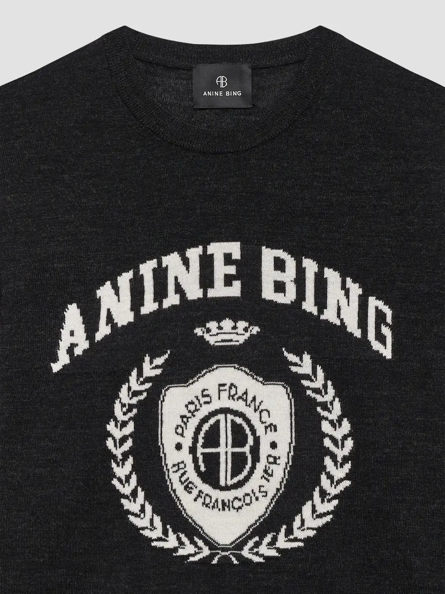 Anine Bing Women's Mia Wool Crewneck Sweater | Thumbnail 5 Anine Bing Women's Mia Wool Crewneck Sweater | Thumbnail 5