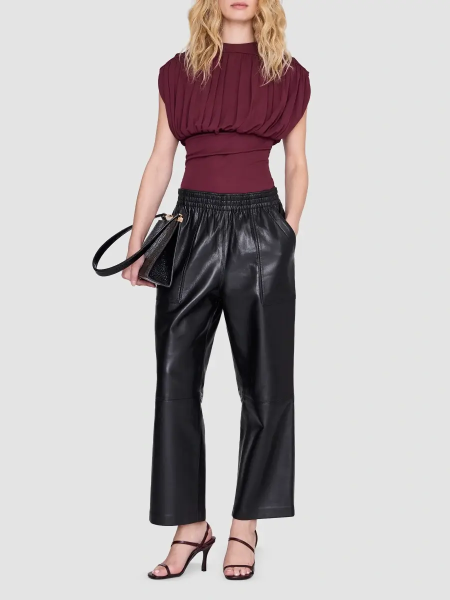 Anine Bing Women's Fran Pleated Jersey Top | Thumbnail 2 Anine Bing Women's Fran Pleated Jersey Top | Thumbnail 2
