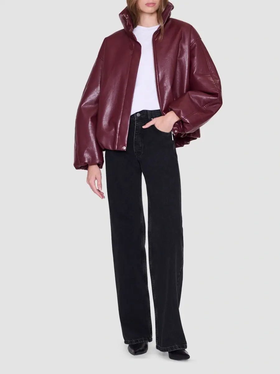 Anine Bing Women's Cyrus Leather-Blend Jacket | Thumbnail 2 Anine Bing Women's Cyrus Leather-Blend Jacket | Thumbnail 2