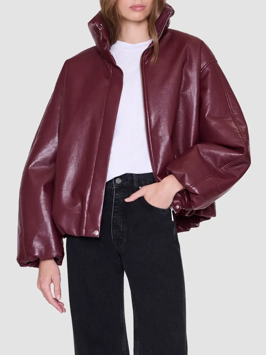 Anine Bing Women's Cyrus Leather-Blend Jacket | Thumbnail 3 Anine Bing Women's Cyrus Leather-Blend Jacket | Thumbnail 3
