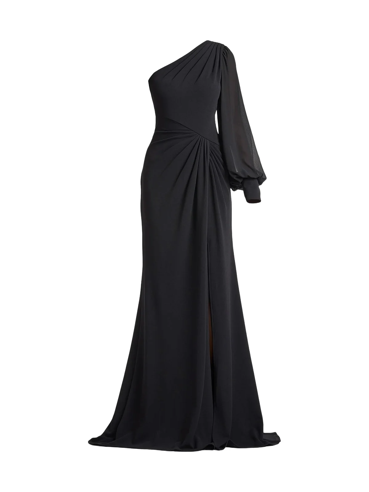 Tadashi Shoji Women's Pleated Crepe One-Shoulder Gown