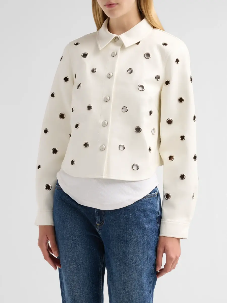 Cinq à Sept Women's Ramone Grommet Jacket | Thumbnail 4 Cinq à Sept Women's Ramone Grommet Jacket | Thumbnail 4