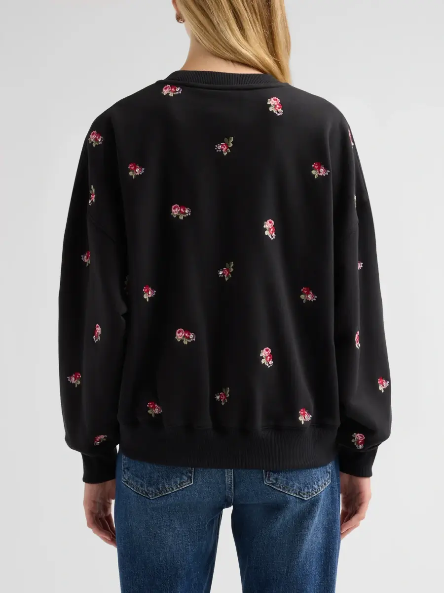 Cinq à Sept Women's Brandy Tossed Roses Embroidered Sweatshirt | Thumbnail 3 Cinq à Sept Women's Brandy Tossed Roses Embroidered Sweatshirt | Thumbnail 3