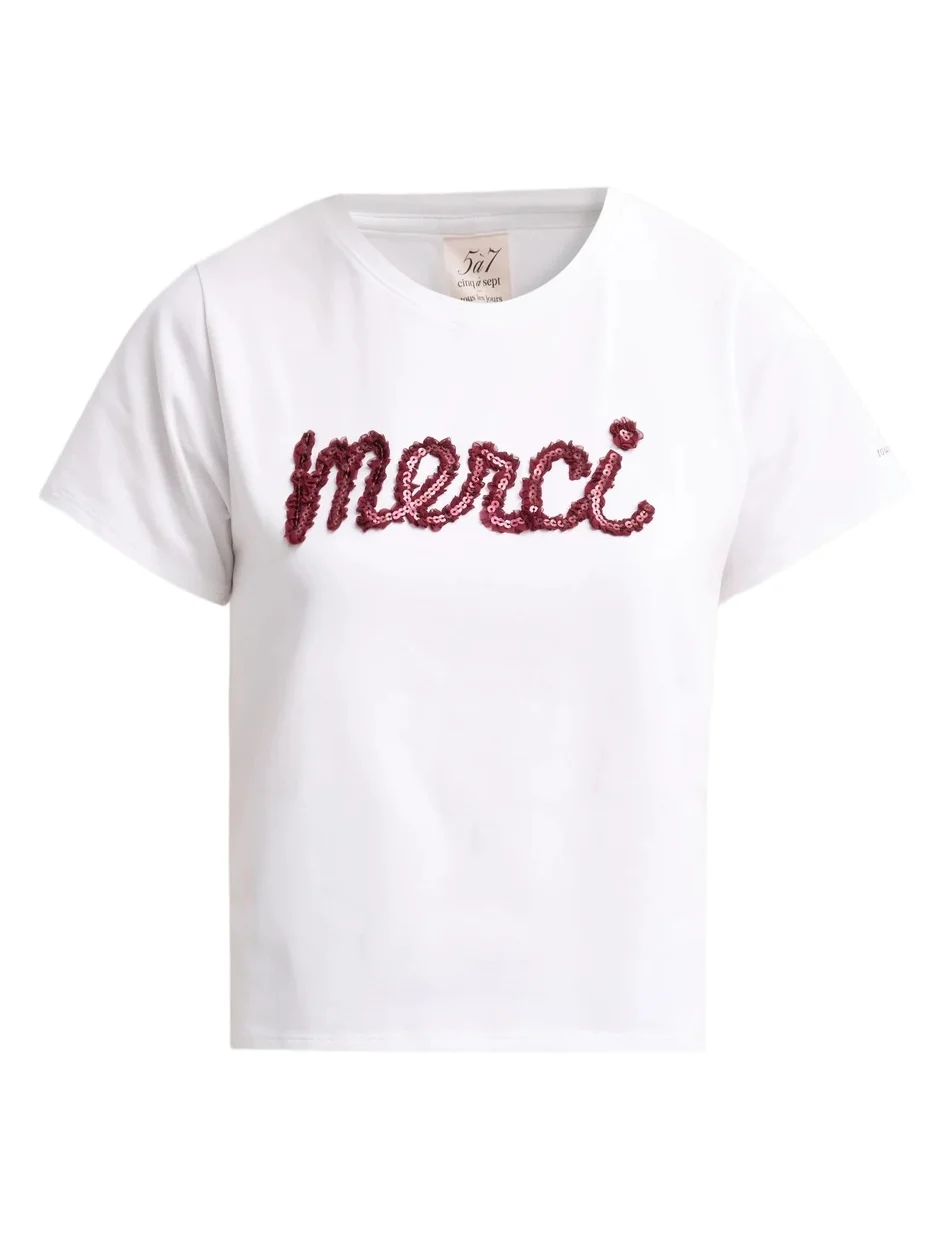 Cinq à Sept Women's Merci Ruffle Shrunken T-Shirt