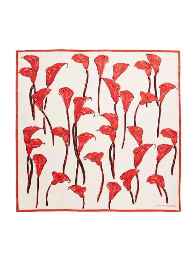 Women's Calla Lilly Silk Twill Scarf Women's Calla Lilly Silk Twill Scarf