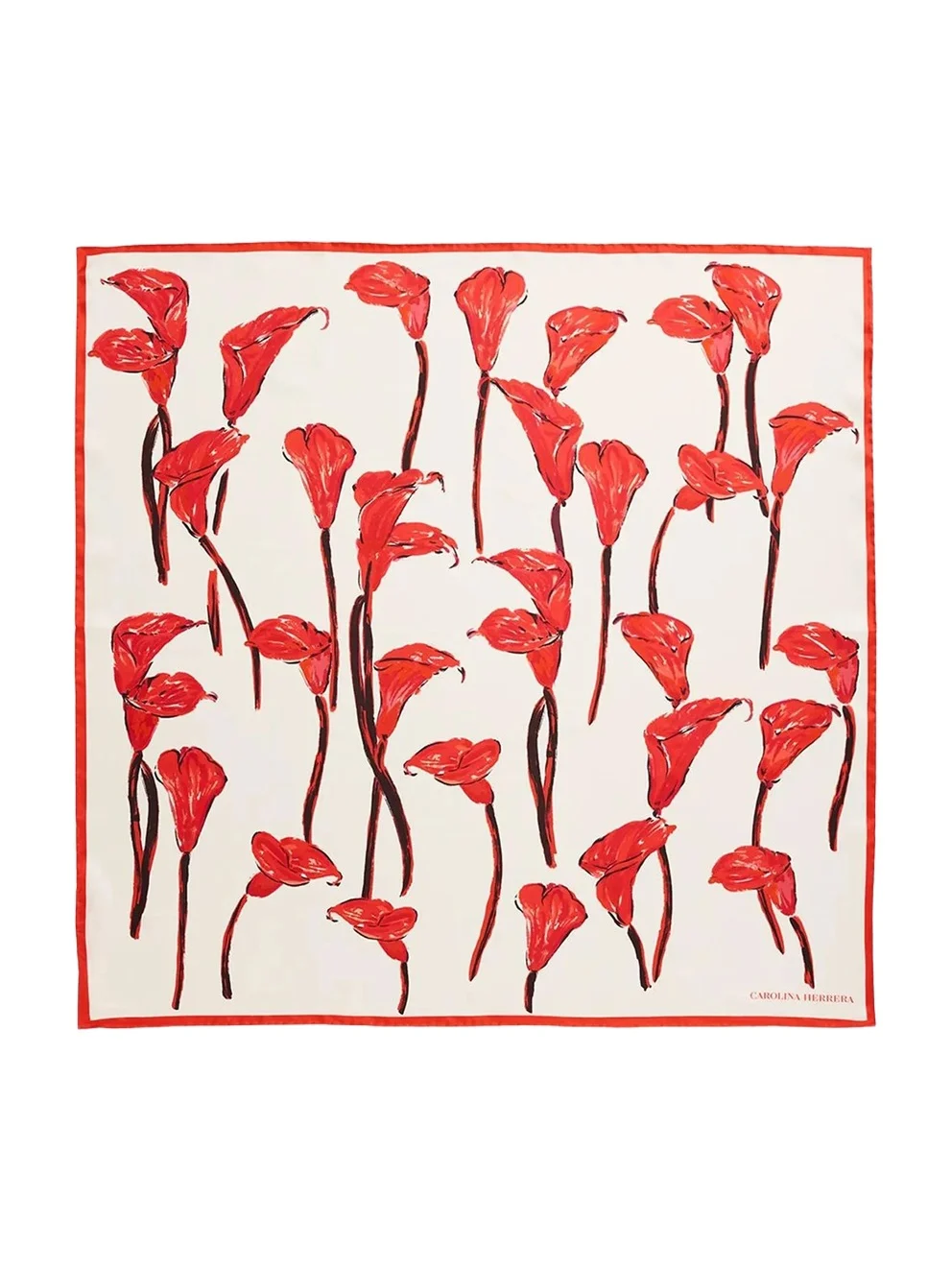 Carolina Herrera Women's Calla Lilly Silk Twill Scarf