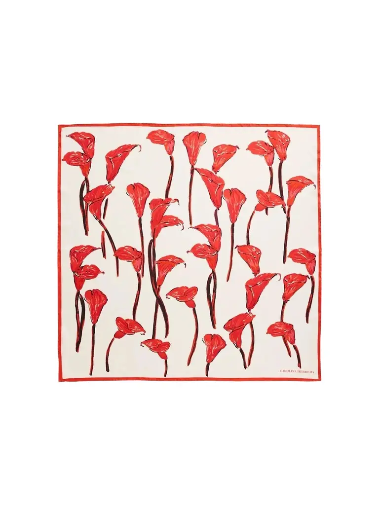Women's Calla Lilly Silk Twill Scarf Women's Calla Lilly Silk Twill Scarf