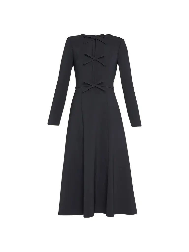 Carolina Herrera Women's Icon Triple Bow Midi-Dress