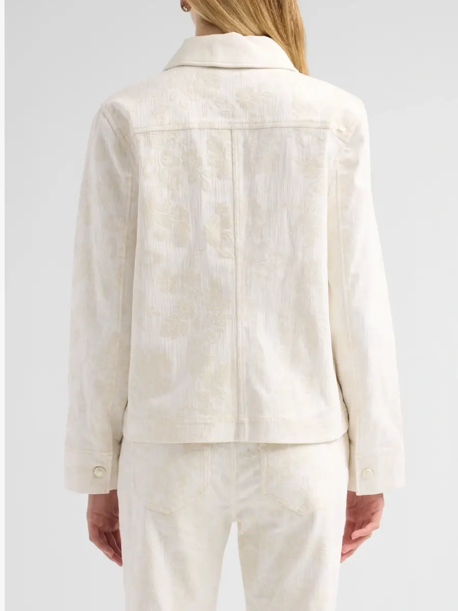 Cinq à Sept Women's Dalton Paisley Flocked Stretch-Cotton Jacket | Thumbnail 3 Cinq à Sept Women's Dalton Paisley Flocked Stretch-Cotton Jacket | Thumbnail 3