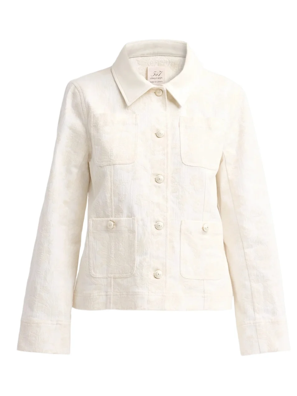 Women's Dalton Paisley Flocked Stretch-Cotton Jacket Women's Dalton Paisley Flocked Stretch-Cotton Jacket