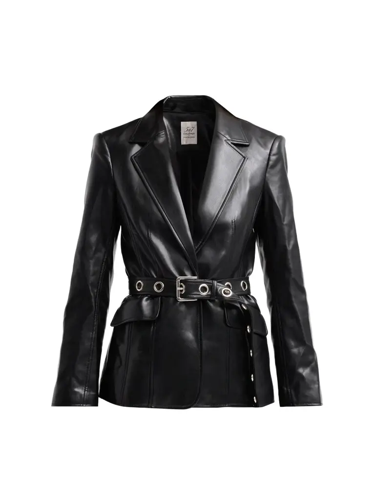 Women's Santana Vegan Leather Blazer Women's Santana Vegan Leather Blazer