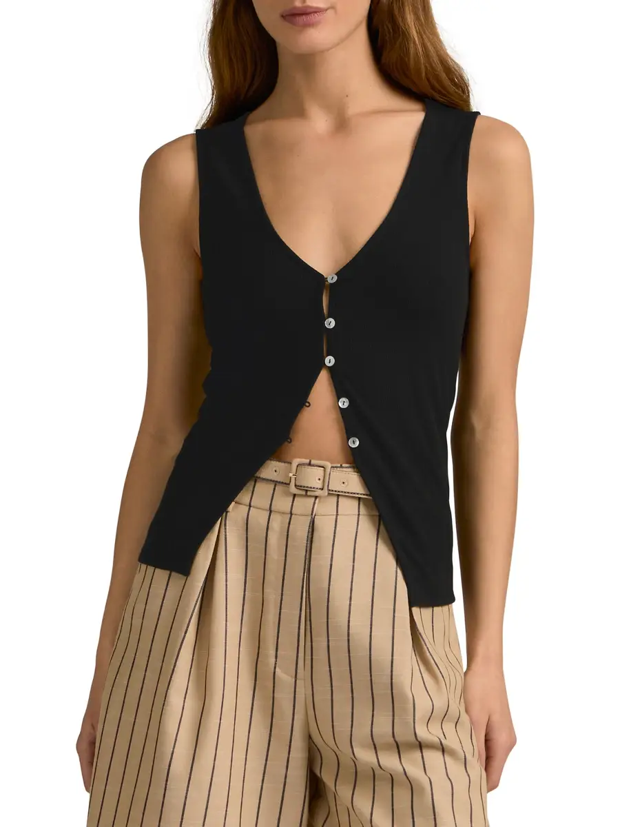 Favorite Daughter Women's The Good Luck Vest Top | Thumbnail 4 Favorite Daughter Women's The Good Luck Vest Top | Thumbnail 4