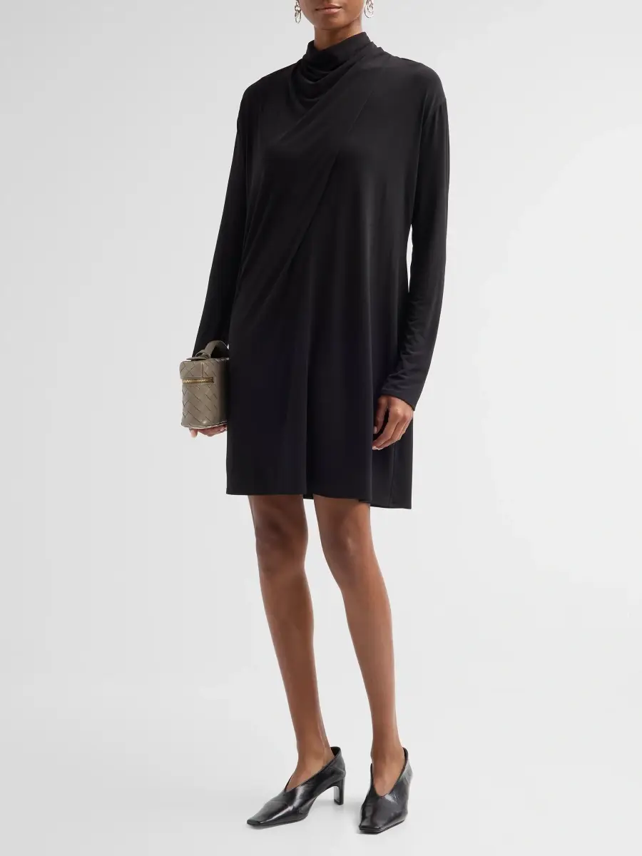 Vince Women's Draped Cowl Mini Dress | Thumbnail 4 Vince Women's Draped Cowl Mini Dress | Thumbnail 4