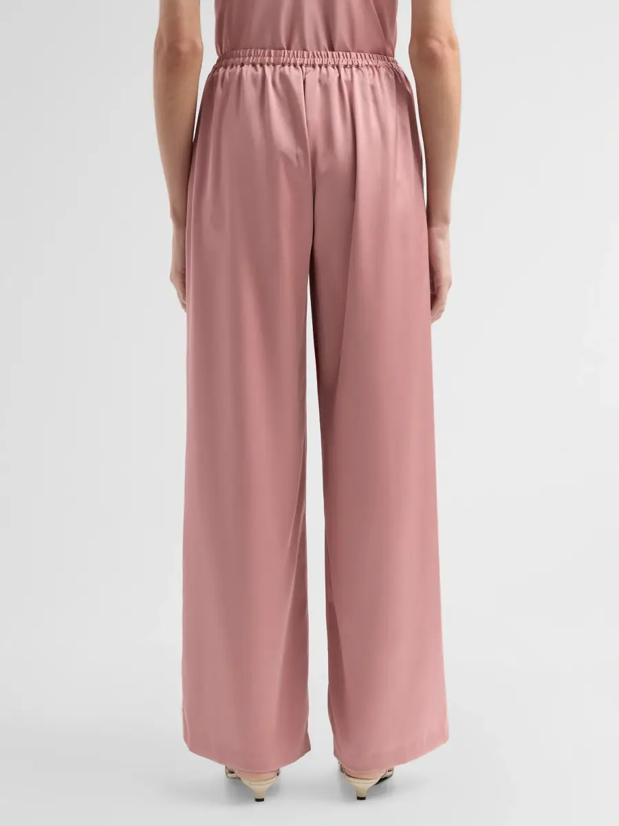 LoveShackFancy Women's Eleska Crepe Lace-Trim Wide-Leg Pants | Thumbnail 3 LoveShackFancy Women's Eleska Crepe Lace-Trim Wide-Leg Pants | Thumbnail 3