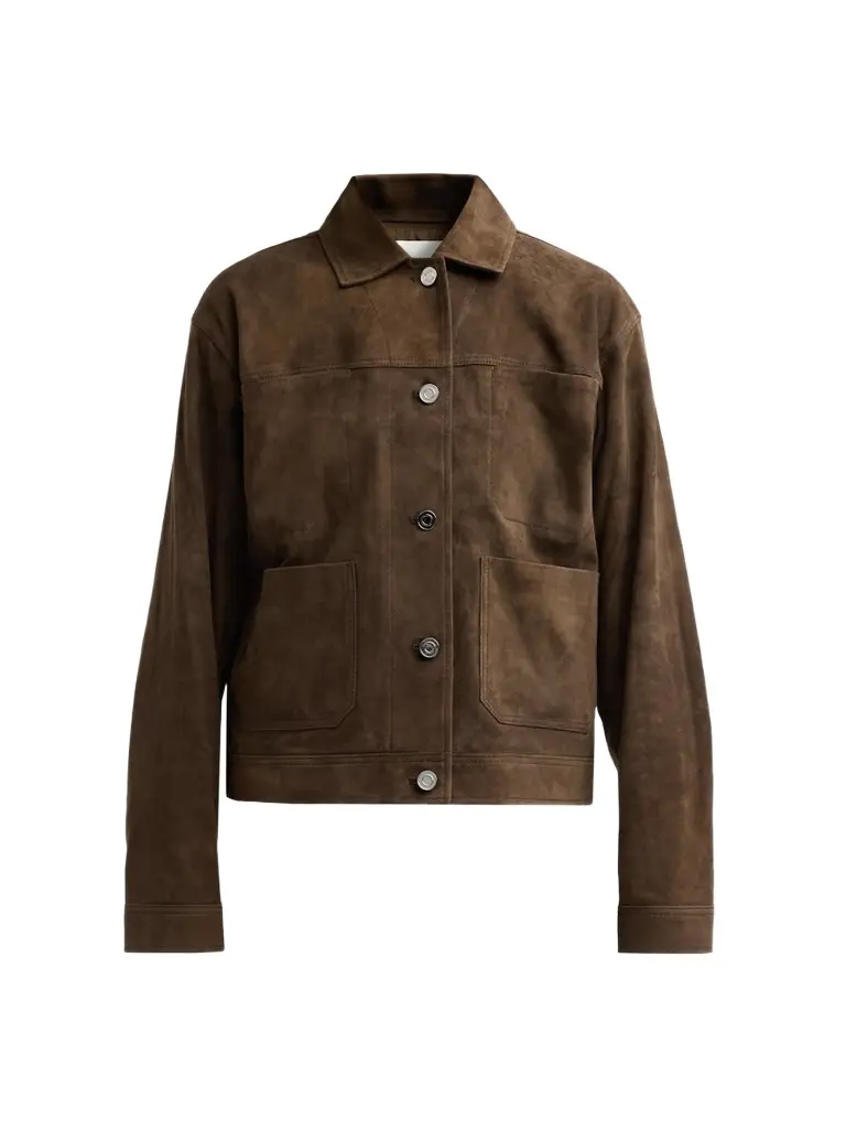 Vince Women's Suede Trucker Jacket
