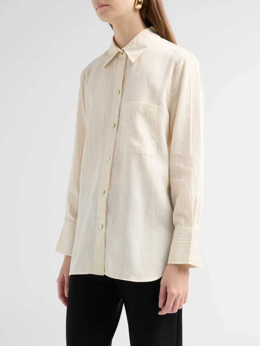 Vince Women's Striped Button-Front Shirt | Thumbnail 4 Vince Women's Striped Button-Front Shirt | Thumbnail 4