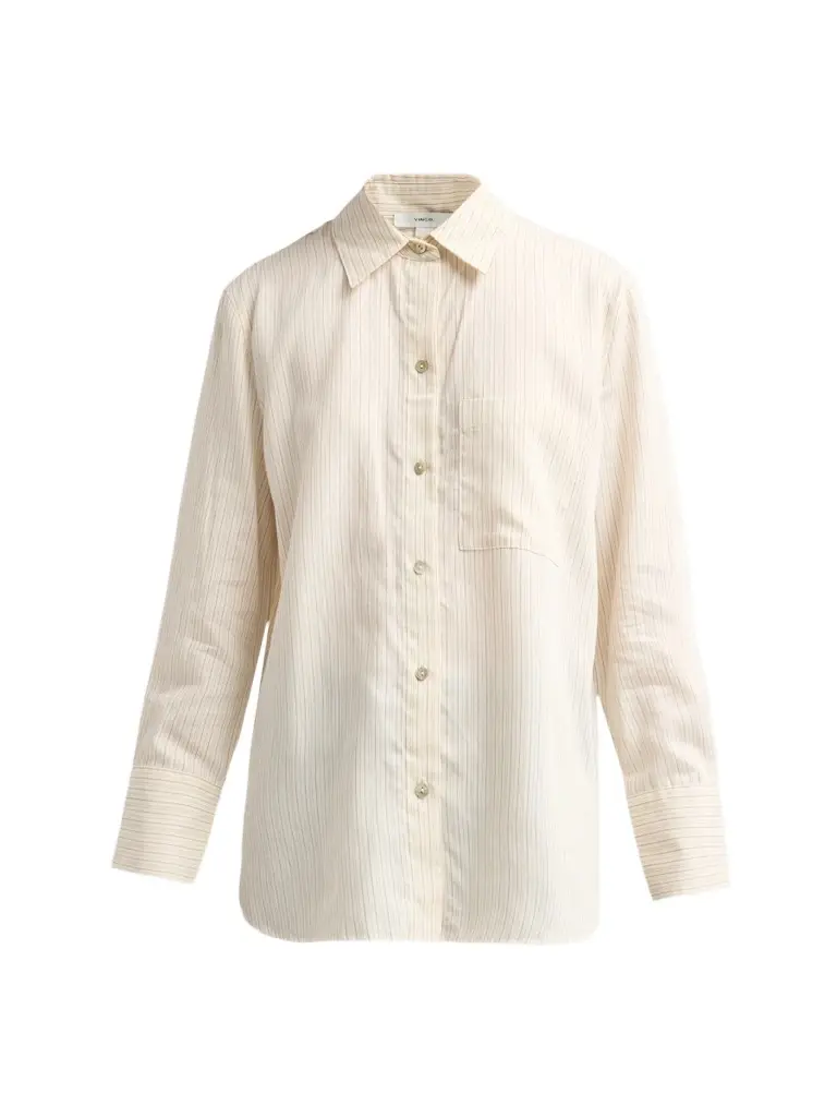 Vince Women's Striped Button-Front Shirt