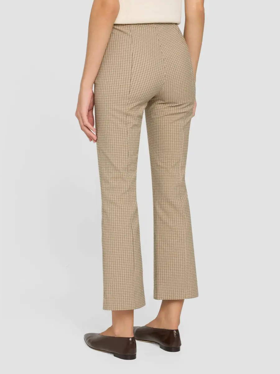 Vince Women's Niki Mid-Rise Plaid Crop Flare Pants | Thumbnail 3 Vince Women's Niki Mid-Rise Plaid Crop Flare Pants | Thumbnail 3