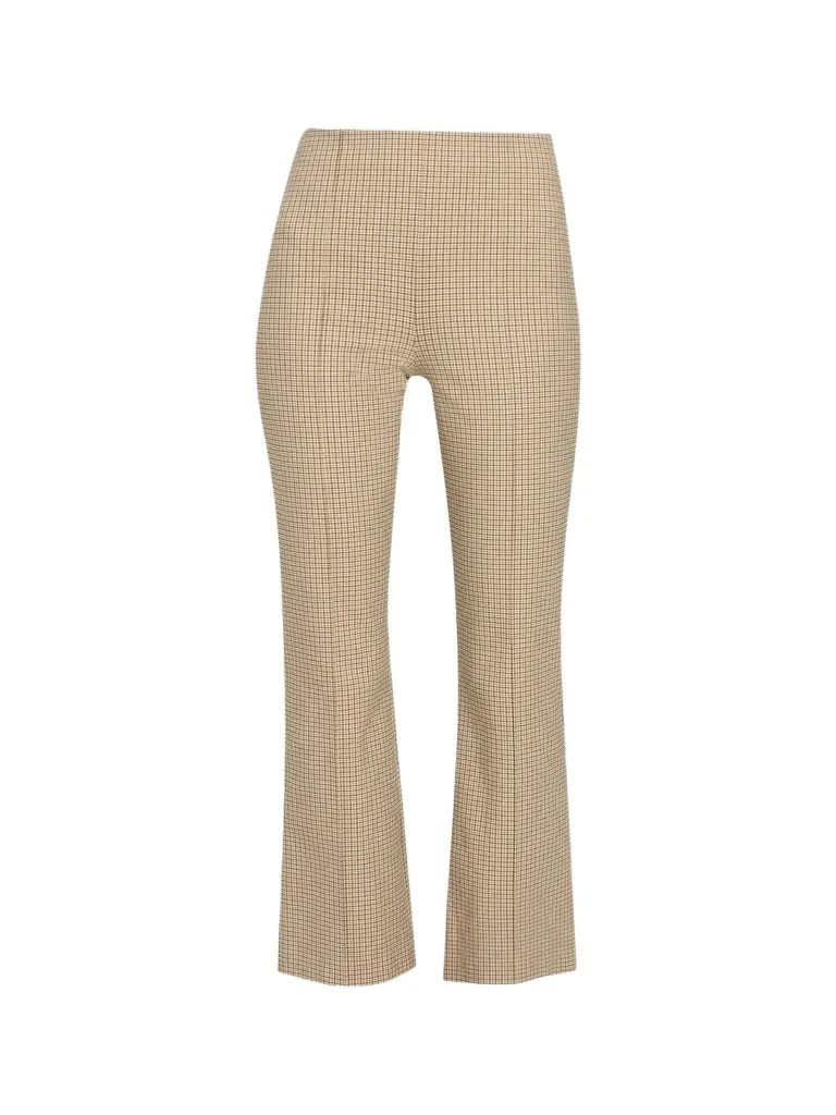 Women's Niki Mid-Rise Plaid Crop Flare Pants Women's Niki Mid-Rise Plaid Crop Flare Pants