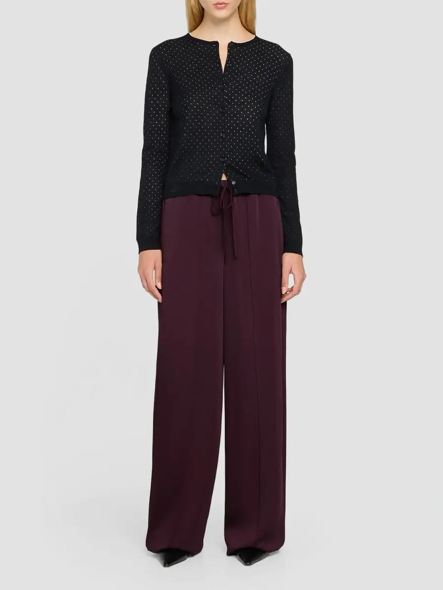 Vince Women's Dot Motif Crewneck Cardigan | Thumbnail 2 Vince Women's Dot Motif Crewneck Cardigan | Thumbnail 2