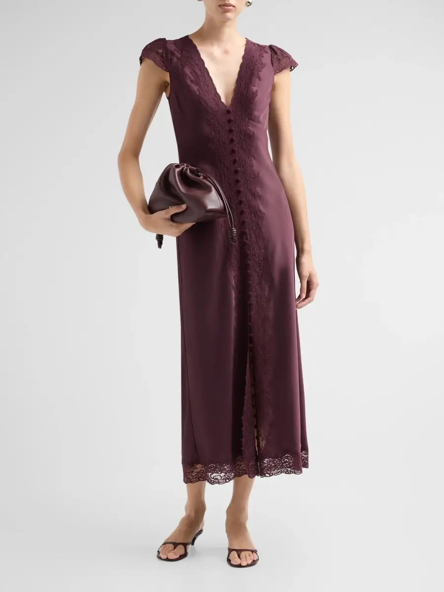 LoveShackFancy Women's Para Laced Crepe Maxi Dress | Thumbnail 2 LoveShackFancy Women's Para Laced Crepe Maxi Dress | Thumbnail 2