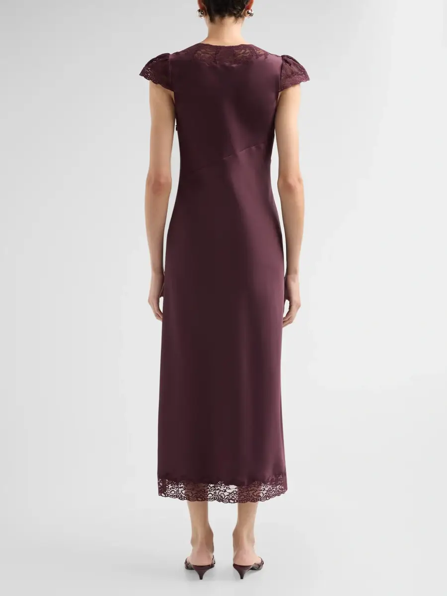 LoveShackFancy Women's Para Laced Crepe Maxi Dress | Thumbnail 3 LoveShackFancy Women's Para Laced Crepe Maxi Dress | Thumbnail 3