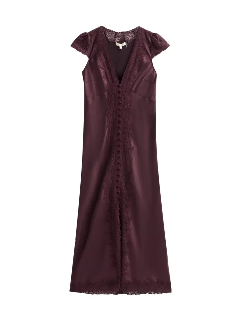 LoveShackFancy Women's Para Laced Crepe Maxi Dress