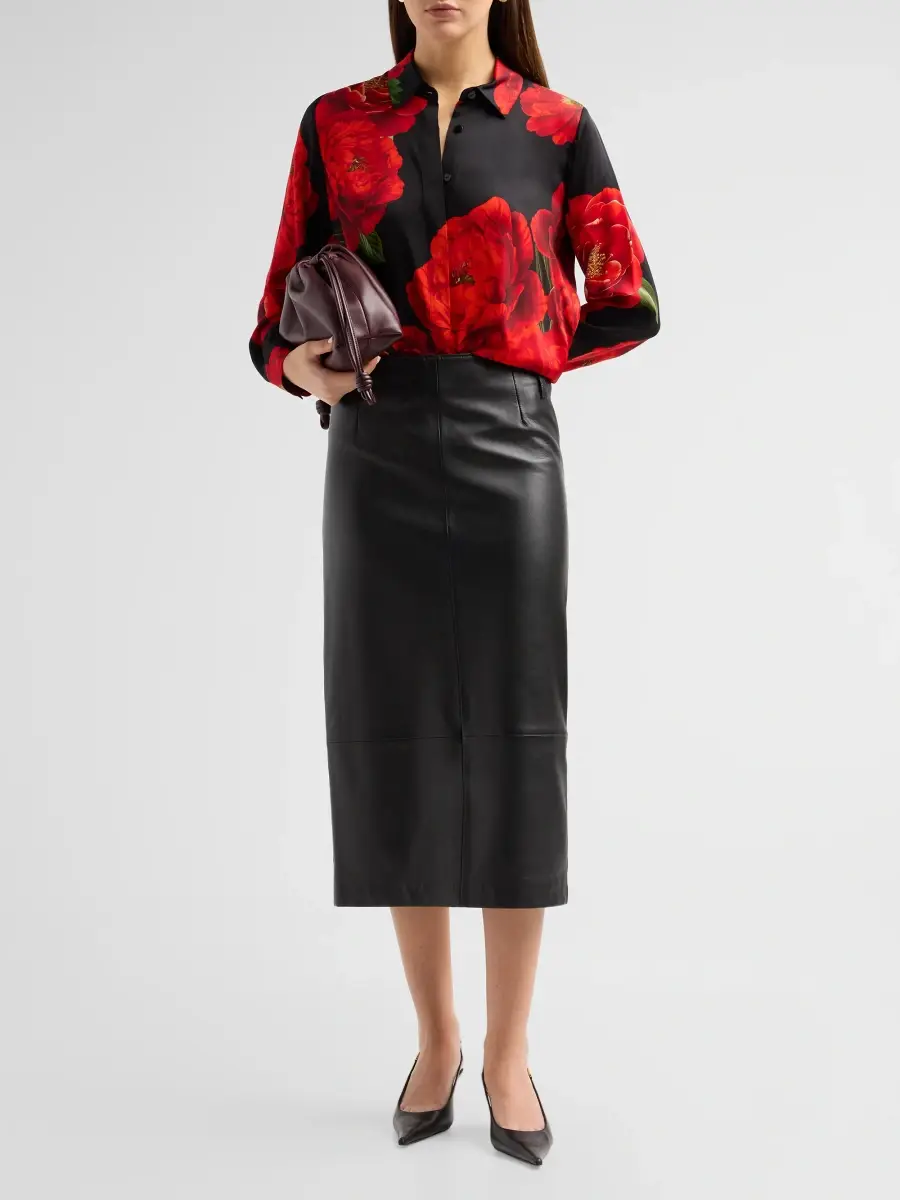 Elie Tahari Women's The Shae Printed Silk Blouse | Thumbnail 2 Elie Tahari Women's The Shae Printed Silk Blouse | Thumbnail 2