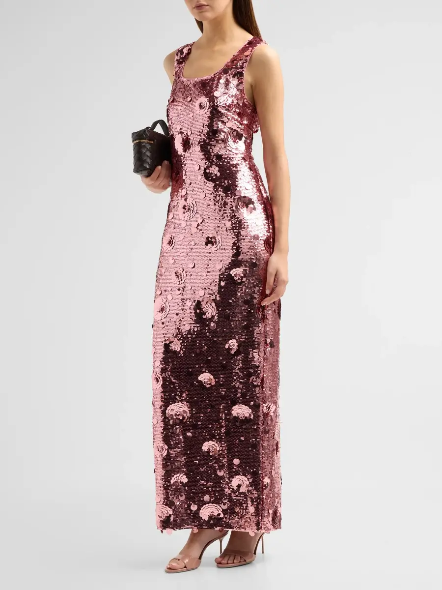 Elie Tahari Women's The Charlie Sequin Column Dress | Thumbnail 4 Elie Tahari Women's The Charlie Sequin Column Dress | Thumbnail 4