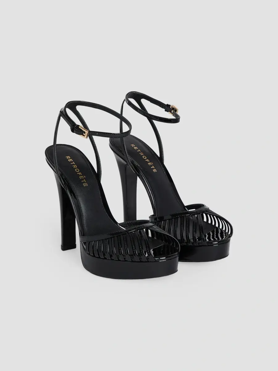Retrofête Women's Manolia 120MM Patent Leather Platform Sandals | Thumbnail 2