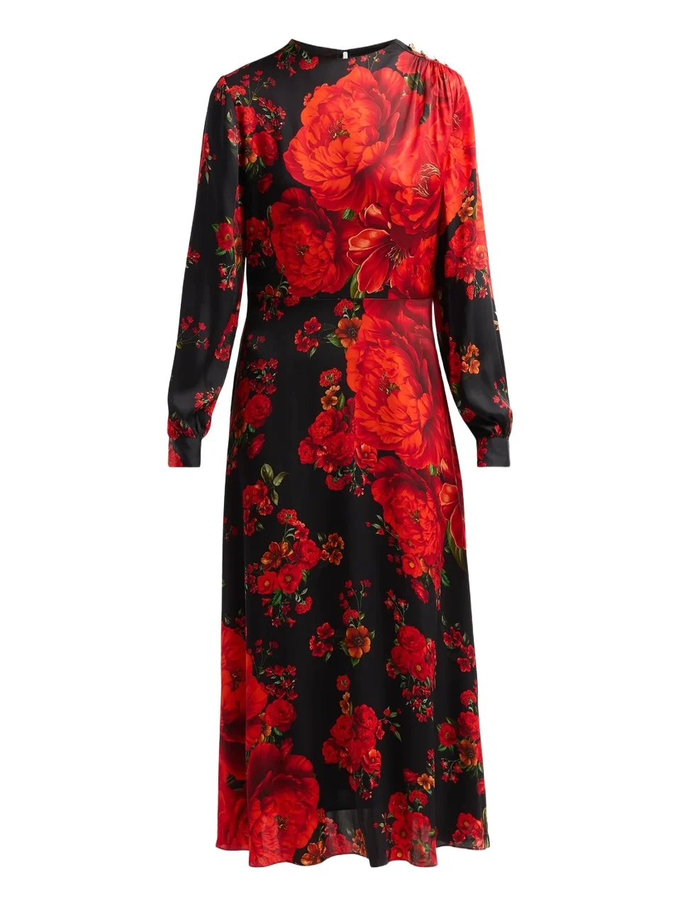 Women's The Valerie Printed Silk Midi Dress Women's The Valerie Printed Silk Midi Dress