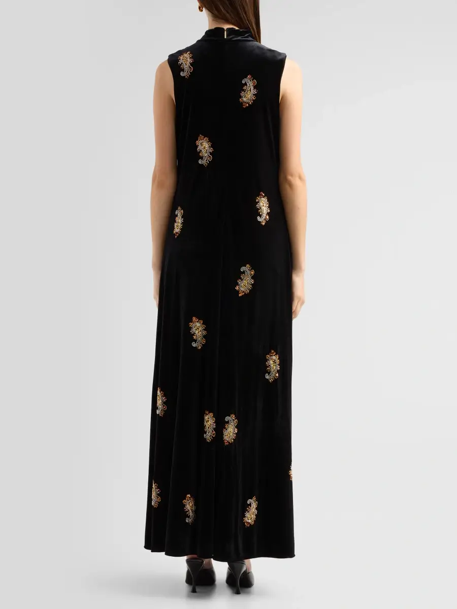 Elie Tahari Women's The Vani Velvet Maxi Dress | Thumbnail 3 Elie Tahari Women's The Vani Velvet Maxi Dress | Thumbnail 3