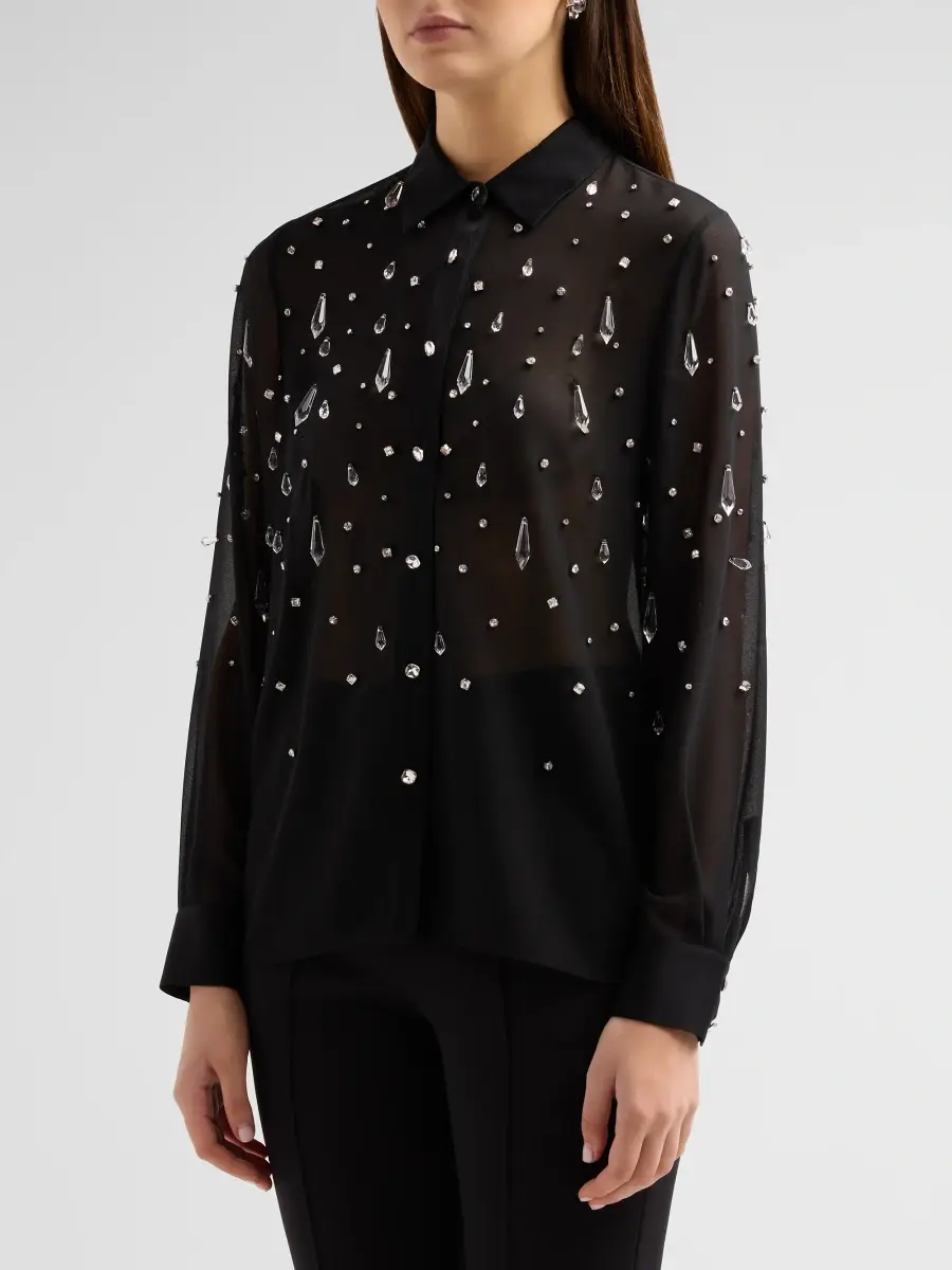 Elie Tahari Women's The Sloane Embellished Blouse | Thumbnail 4 Elie Tahari Women's The Sloane Embellished Blouse | Thumbnail 4
