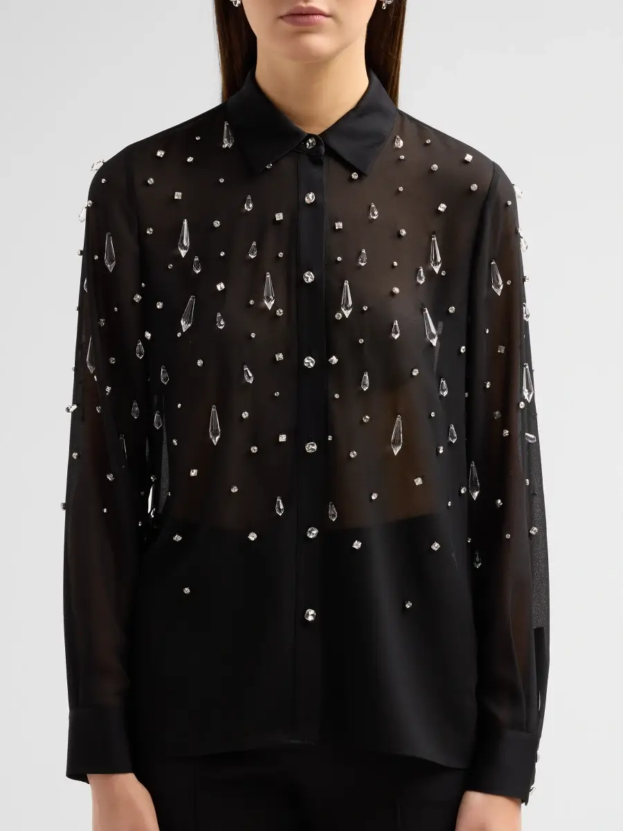 Elie Tahari Women's The Sloane Embellished Blouse | Thumbnail 5 Elie Tahari Women's The Sloane Embellished Blouse | Thumbnail 5