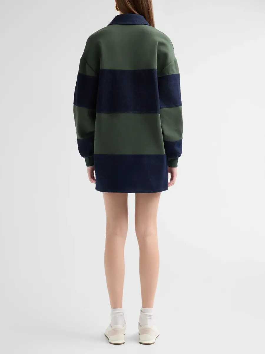 SEROYA Women's Elaria Stripe Polo Tunic Mini Dress | Thumbnail 3 SEROYA Women's Elaria Stripe Polo Tunic Mini Dress | Thumbnail 3