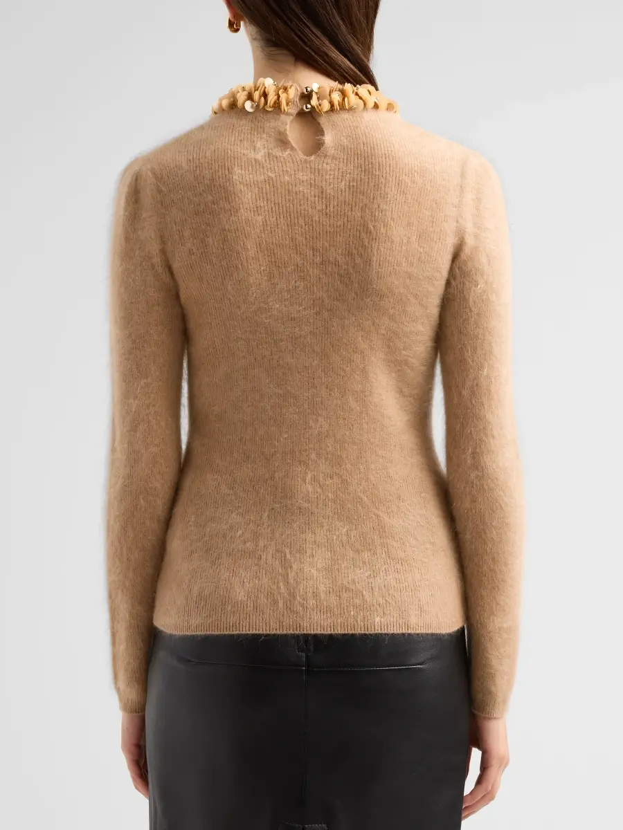 Elie Tahari Women's The Ling Jeweled Cashmere Sweater | Thumbnail 3 Elie Tahari Women's The Ling Jeweled Cashmere Sweater | Thumbnail 3