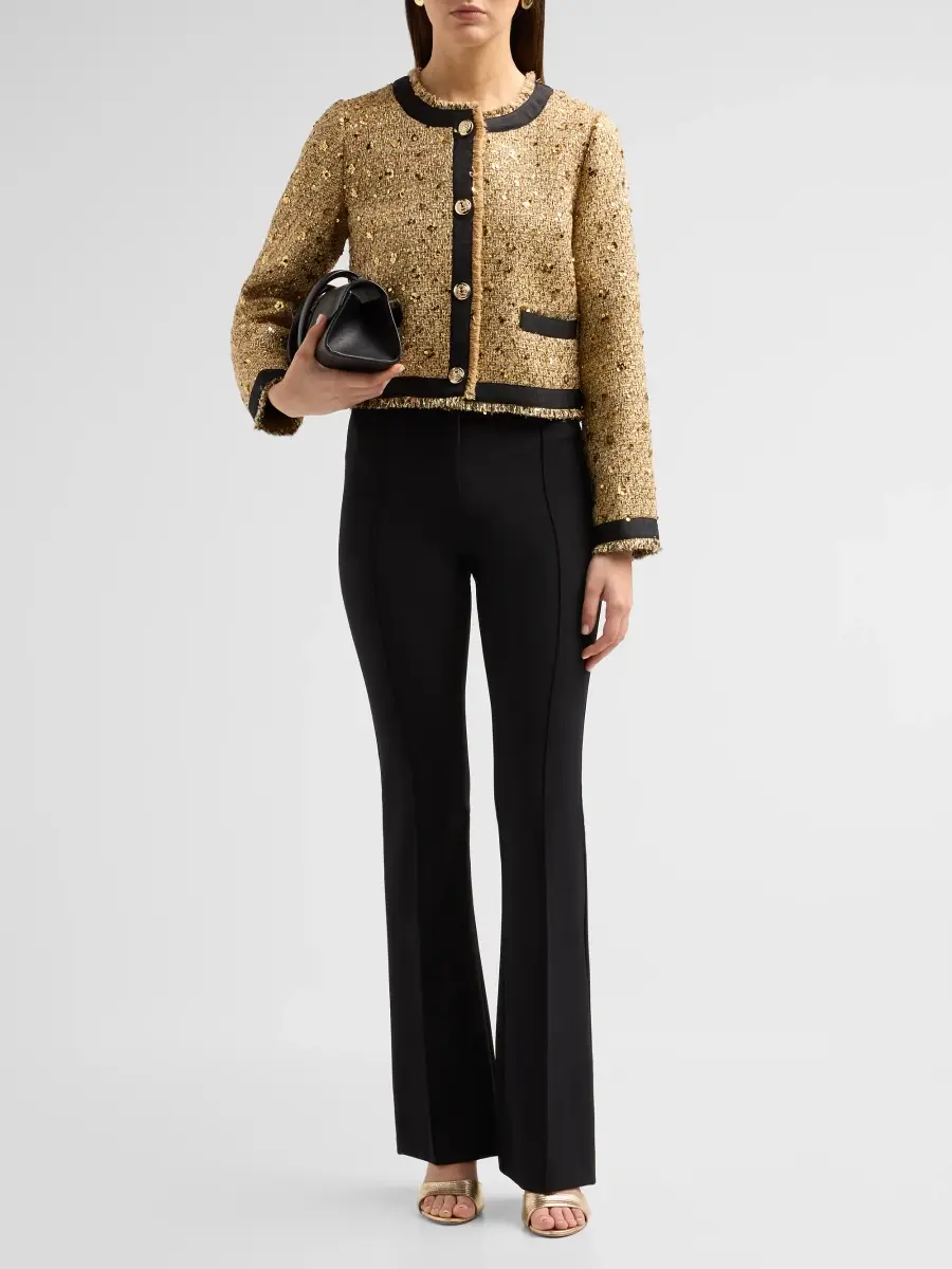 Elie Tahari Women's The Hadley Sequin Tweed Lady Jacket | Thumbnail 2 Elie Tahari Women's The Hadley Sequin Tweed Lady Jacket | Thumbnail 2