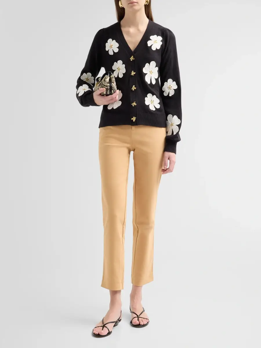 Lilly Pulitzer Women's Millard Big Lilly Flower Embroidery Cardigan | Thumbnail 2