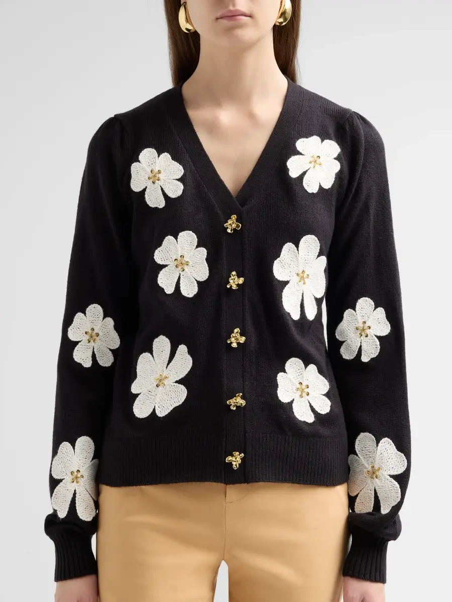 Lilly Pulitzer Women's Millard Big Lilly Flower Embroidery Cardigan | Thumbnail 5