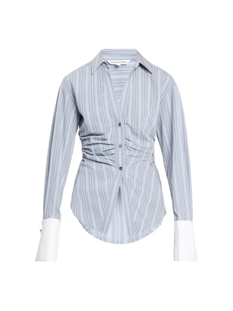 Women's Devra Striped Ruched Shirt Women's Devra Striped Ruched Shirt