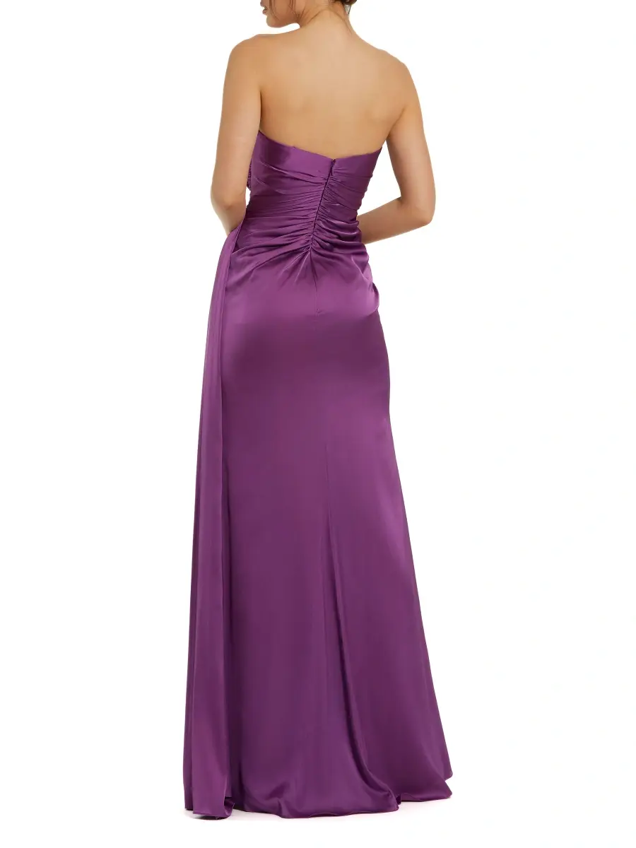 Mac Duggal Women's Satin Embellished Sweetheart Gown | Thumbnail 3 Mac Duggal Women's Satin Embellished Sweetheart Gown | Thumbnail 3