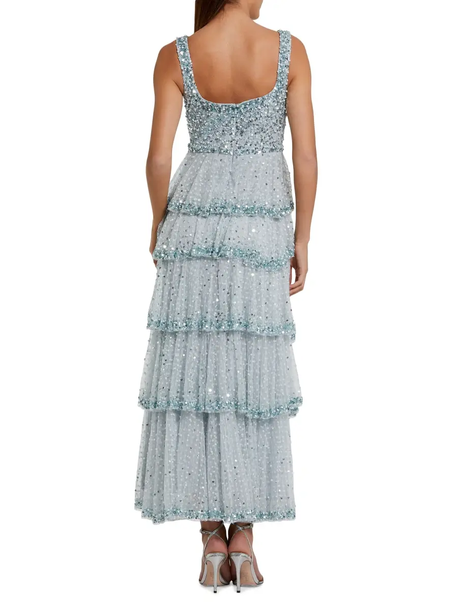 Mac Duggal Women's Evening Sequined Tiered Gown | Thumbnail 2 Mac Duggal Women's Evening Sequined Tiered Gown | Thumbnail 2