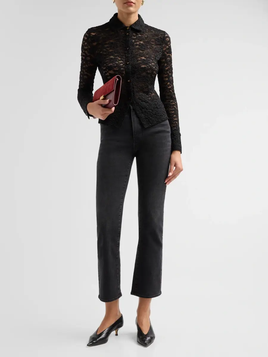 Veronica Beard Women's Wittaker Floral Lace Shirt | Thumbnail 2 Veronica Beard Women's Wittaker Floral Lace Shirt | Thumbnail 2