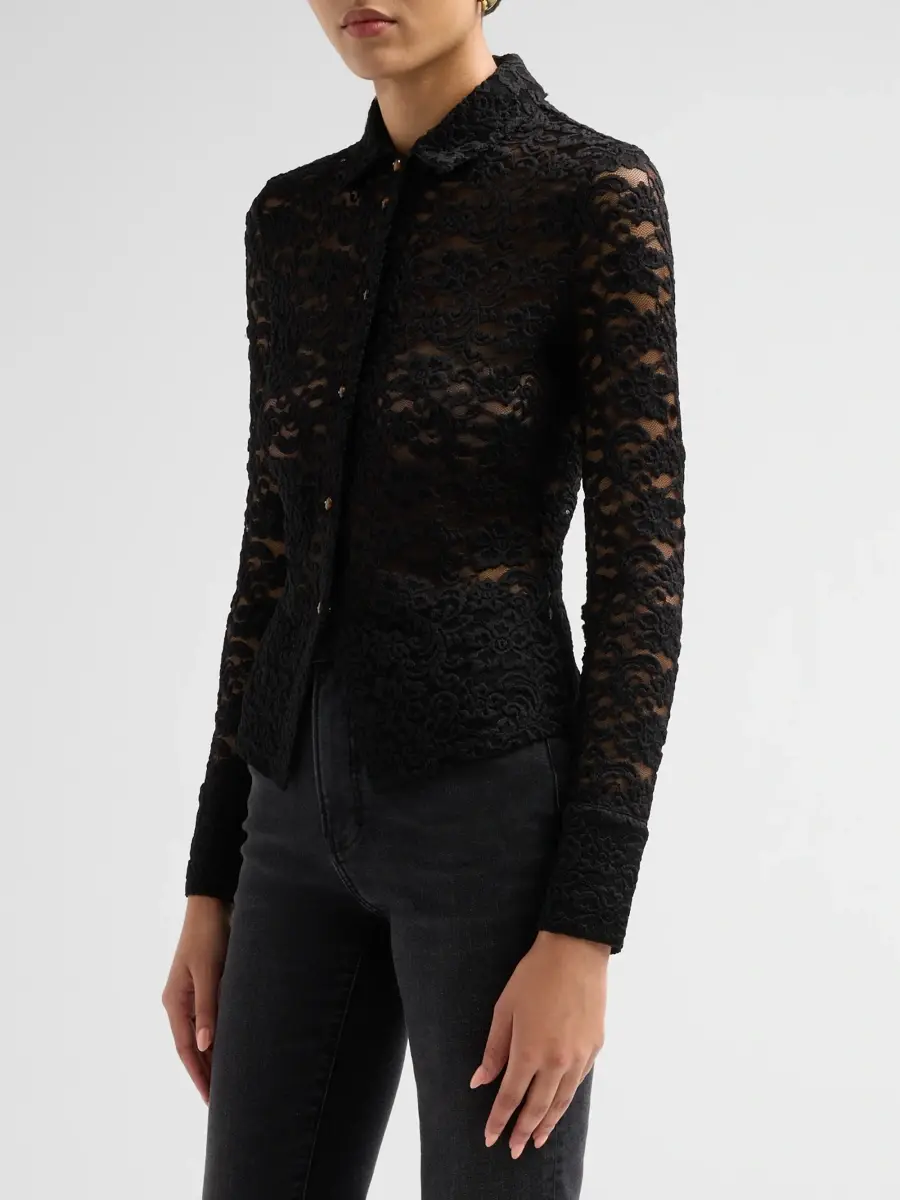 Veronica Beard Women's Wittaker Floral Lace Shirt | Thumbnail 4 Veronica Beard Women's Wittaker Floral Lace Shirt | Thumbnail 4