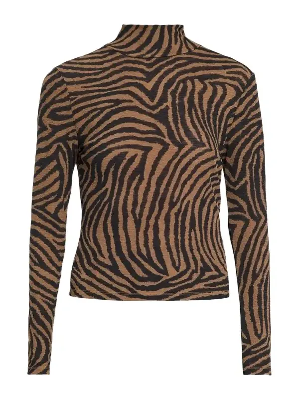 Women's Wyeth Zebra-Print Turtleneck Top Women's Wyeth Zebra-Print Turtleneck Top