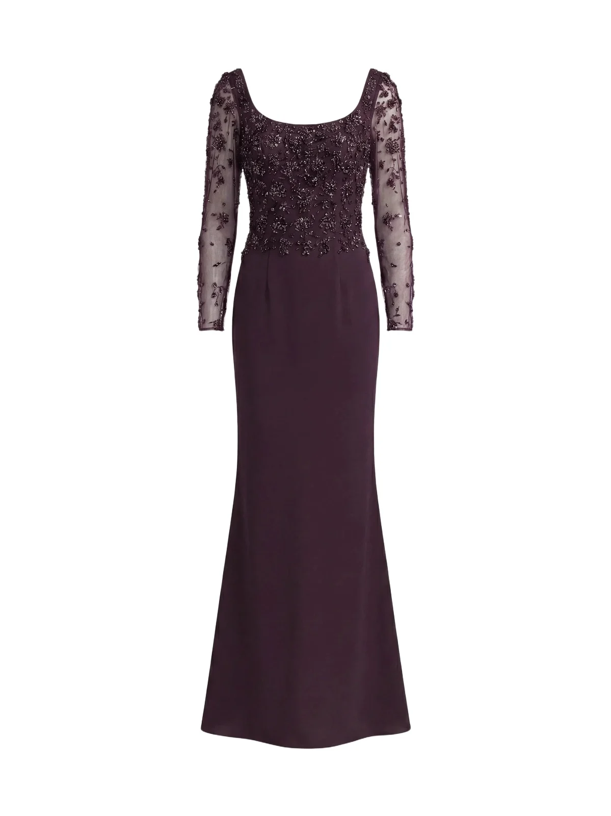 Mac Duggal Women's Beaded Jersey Column Gown