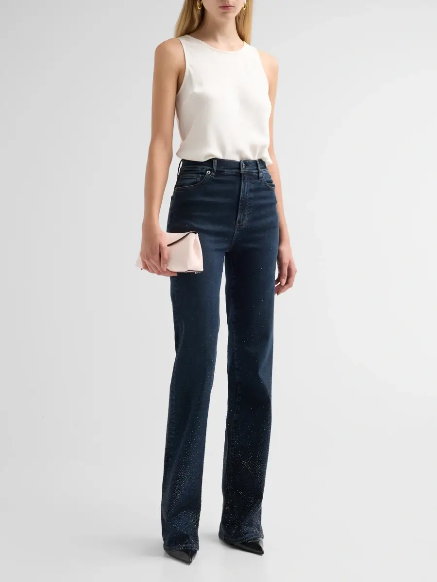 Veronica Beard Women's Crosbie Rhinestone Gradient Jeans | Thumbnail 2 Veronica Beard Women's Crosbie Rhinestone Gradient Jeans | Thumbnail 2