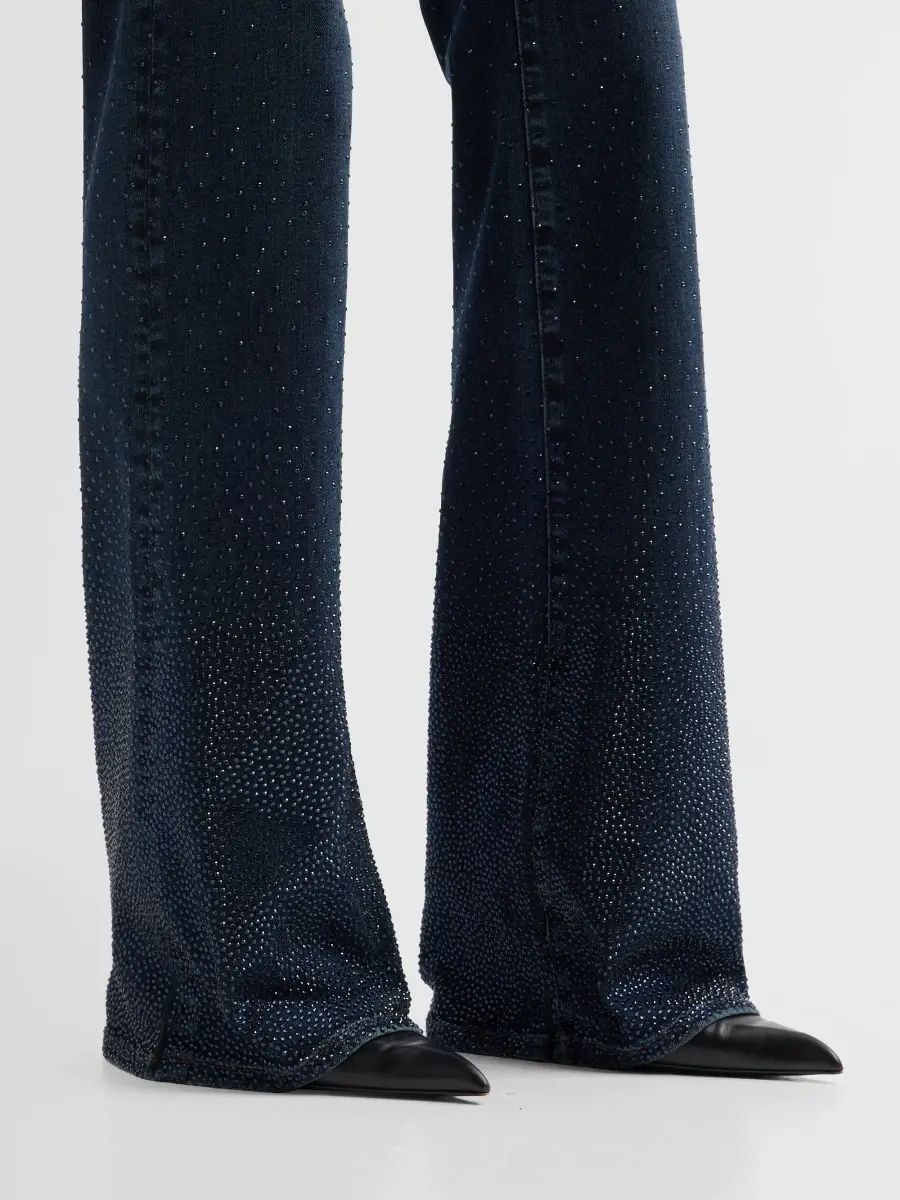 Veronica Beard Women's Crosbie Rhinestone Gradient Jeans | Thumbnail 5 Veronica Beard Women's Crosbie Rhinestone Gradient Jeans | Thumbnail 5