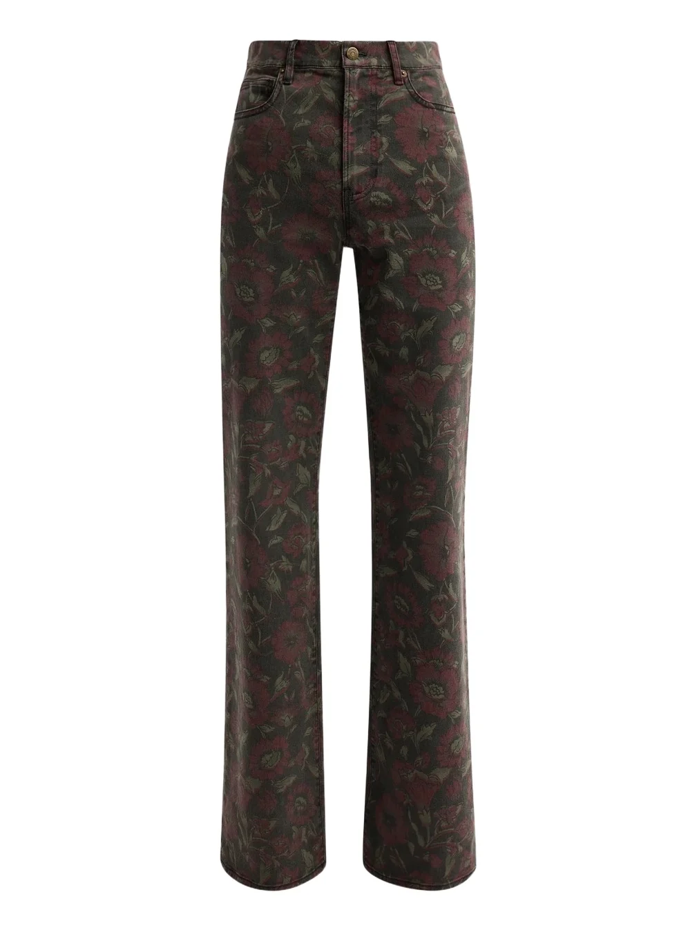Veronica Beard Women's Crosbie Floral High-Rise Wide-Leg Jeans