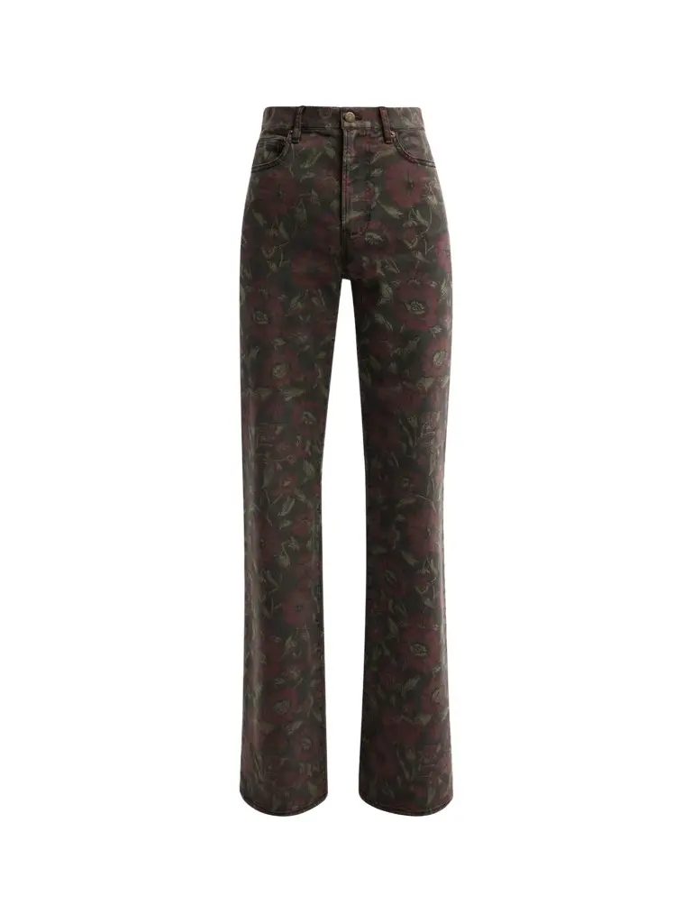 Women's Crosbie Floral High-Rise Wide-Leg Jeans Women's Crosbie Floral High-Rise Wide-Leg Jeans
